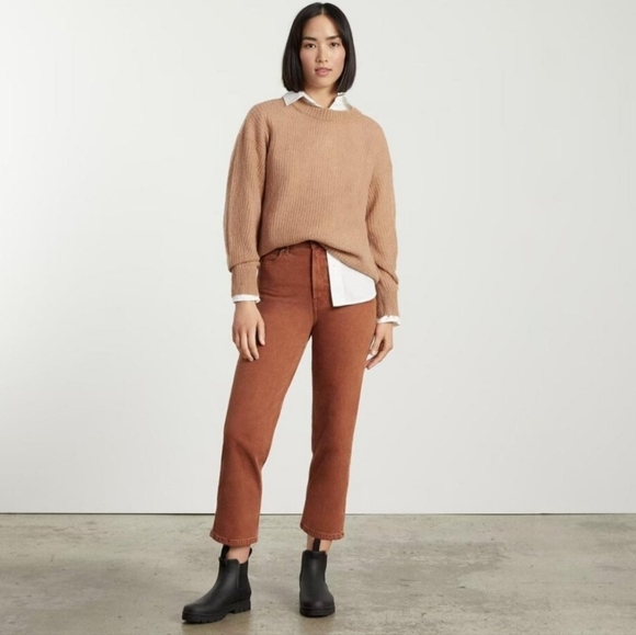 NWT Everlane "The Way-High" Rise Straight Jean Burnt Orange | Women's Size 23 - Picture 2 of 14